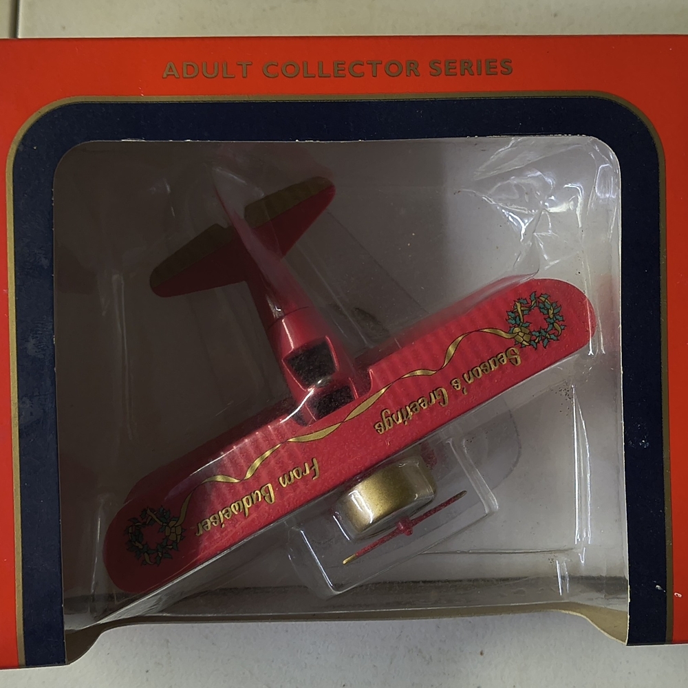 1996 Budweiser Stearman Biplane Christmas Ornament